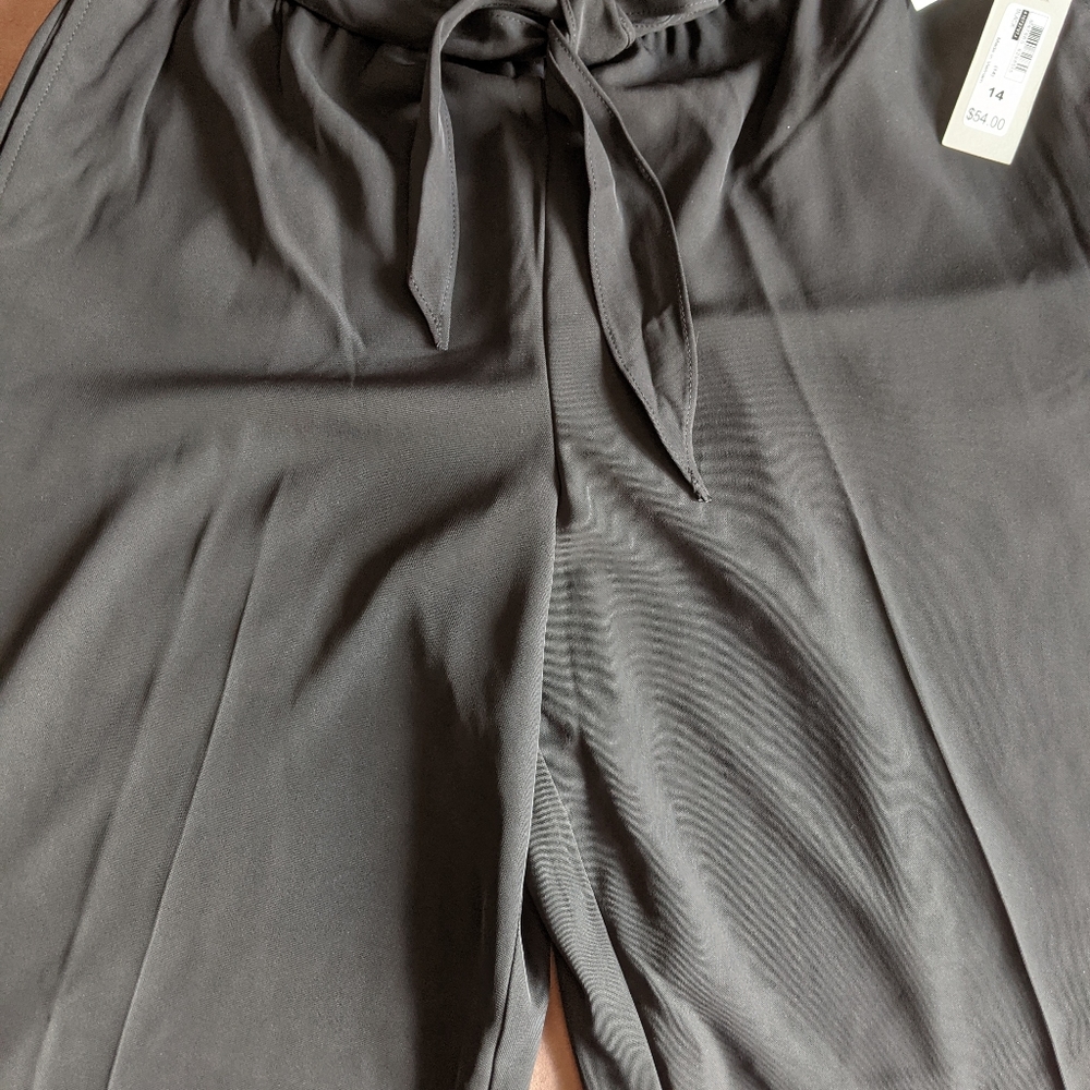High waisted black flowy pants